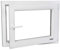 Aluplast - Finestra in plastica bianca, 100 x 80 cm (larghezza x altezza), finestra del garage, finestra del giardino, finestra della cantina, 2 vetri – DIN destro – funzione girevole