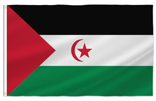 PTEROSAUR Bandera del Sahara Occidental, bandera nacional de 3 x 5 pies, ojales de latón interior decoración exterior banner