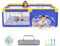 UISEBRT Laufstall Baby 180x200cmLaufgitter für Baby mit 50 Ocean Bällen & 4 Zugringen & Tragetasche, Faltbar Laufgitterzelt mit Atmungsaktivem Netz für Kinder, Blau mit Tiermotiven