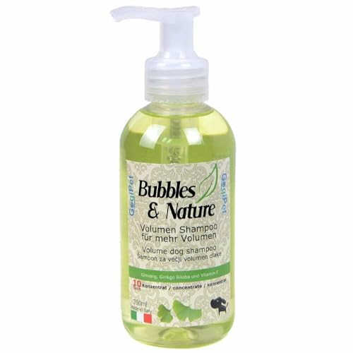 Bubbles und Nature Hundeshampoo Fellpflege für Haustiere (Volumen Hundeshampoo für Pudel, Spitz und Co.)