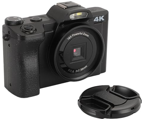 48MP-Videokamera, 4K-Digitalkamera für Fotografie mit 3,5-Zoll-IPS-Display und 16-fachem Digitalzoom, Webcam-Vlogging-Kamera Unterstützt Mobile APP