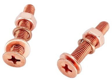 Foyoram M5x30mm Reinkupfer Senkkopfschrauben mit Kreuzschlitz Scheibe Federringe Muttern 5 Sätze T2 Kupfer Countersunk Head with Phillips Screws Washers Hex Nuts 5 Sets (M5 x 30 mm)
