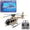 Metalakaer RC Hubschrauber, C123 EC135 2.4G 6CH Einmotorig Gyroskopisches Flugmodell mit EIN Tasten Start und Lande Funktion (RTF Version/Champagner Gold)