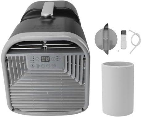 Climatiseurs portables, 5000 BTU, refroidissement rapide, 500 W, climatiseur de fenêtre intelligent avec télécommande, ventilateur portable pour chambre, tente, chambre, voiture,