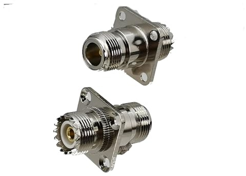 2 stücke Stecker Adapter UHF SO239 Buchse Auf N Buchse 4 Löcher Flansch RF Koaxial Konverter Drahtklemme