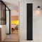 Lynwood Flat Panel Designer Single Column Matt Black Vertical Radiator Perfect Choice for Bedroom, Kitchen and Living Room Modern Central Heating Radiators 1600mm x 300mm
