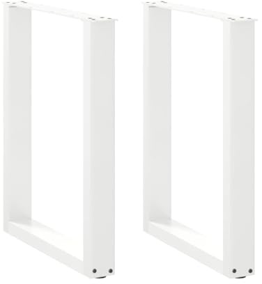 vidaXL Esstischbeine U-Form 2 STK. Weiß 60x(72-73) cm Stahl