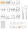 Glasses Repair Kit - 12 Styles - 60 Pairs Silicone Nose Pads - Glasses Repair Kit with Screws and Screwdriver - Glasses Screws Set with Nuts, Tweezers and Mini Screwdriver for Eyeglasses and Sunglasse