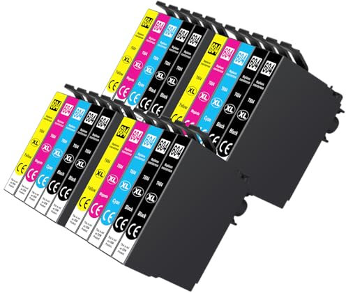 Tinnee 604XL Druckerpatronen Kompatibel für Epson 604 Patronen Epson XP 3200 Druckerpatronen für Expression Home XP-4200 XP-4205 XP-3200 XP-2205 XP-2200 XP-3205 WF-2910 WF-2930 WF-2935 WF-2950,20-pack
