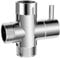 G1/2 Shower Diverter Valve - 3-Way Shower Splitter with Rubber Seal, Chrome-Plated Replacement Valve for Shower Systems - Durable & Easy to Install (Plastic)