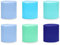 Set 6 Kreppbänder Kreppband Rolle 10 Meter Breite 5cm Krepppapier Deko Party Hochzeit Feier Geburtstag DIY Luftschlangen Crepe Streamer Blau-Grün-Mix