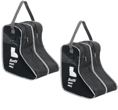 Portable Boots Storage Bag, Black, 2 Pack, Travel Shoe Bags, Storage and Travel, Large, Dust Proof, for Packing, Shoe Bags (Medium)
