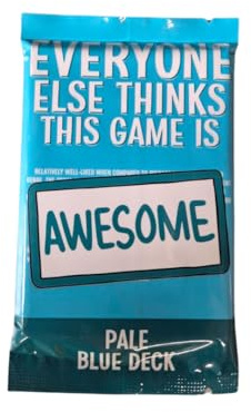 Everyone Else Thinks This Game is Awesome! Pale Blue Deck Expansion | from Pan-Universal Galactic Worldwide & Cryptozoic | Features 100 Extra Space Facts | Trivia Game for 2-8 Players | 14+ | English