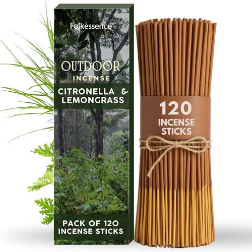 Folkulture Zitronengras-Räucherstäbchen, Citronella Incense (120 Stück)