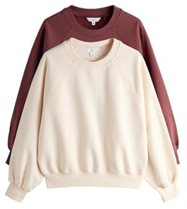 THE SET Damen Raglan-Sweatshirts, 2er-Pack