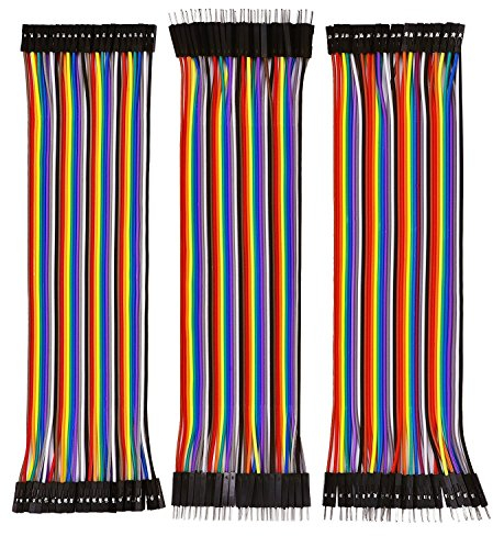 WheateFull 120pcs Multicolored Dupont 40pin Jumper Wires Kit for Arduino Boards, PCBs, PC Motherboards