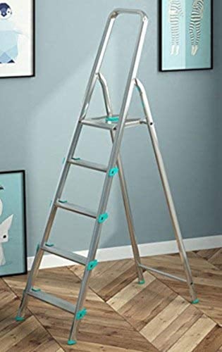 Scala in Alluminio 6 Gradini Made in Italy, Certificata EN131 e GS TUV, Dimensioni: 51 x 201 x 9 cm, Peso scala: 5,20 Kg