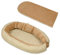 Velinda Kuschelnest Babynest Babynestchen Nestchen Reisebett Wickelauflage Kuschelbett (Muster: beige Karos - cappuccinofarben)