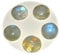Gemsonclick 8X8 MM 5 Stücke Los Natürlicher Regenbogen Mondstein Lose Edelstein Runde Cabochon Großhandel Stein