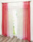EZ GLAM Gardinen mit Verlauf-Farben Muster Schön Transparent Voile 2PC Vorhänge (B*H 140 * 225cm, Rot mit Kräuselband)