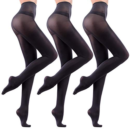 Leamel 3 Pairs Soft Feel All Day Comfort Run Resistant 40 Denier Opaque Tights Multipack