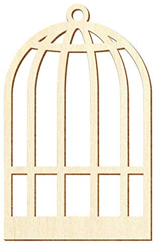 Holz Vogelkäfig - Deko Basteln 5-50cm, Pack mit:10 Stück, Höhe:17cm hoch