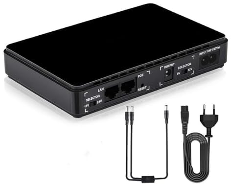 Kitbox Mini UPS Groupes de continuité avec 8800 mAh Power Bank pour routeur sans Fil, Modem, Surveillance, VOIP, Webcam, caméra de Surveillance, etc.