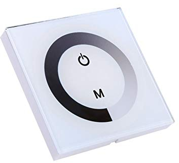 Cikonielf Interruttore Luce dimmer a Pannello tattile Monocolore per Controller Interruttore a Parete con Striscia Luminosa a LED DC 12V-24V(Bianca)