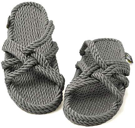 Nomadics Slip On Unisex-Erwachsene Sandale aus Seil Grey, 38
