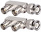 TUOLNK 2er-Pack BNC-Stecker auf 2 BNC-Buchsenbuchse F-Form 3-Wege-Koaxialstecker BNC-Adapter SplitterF-Form 3-Wege-BNC-T-Anschluss