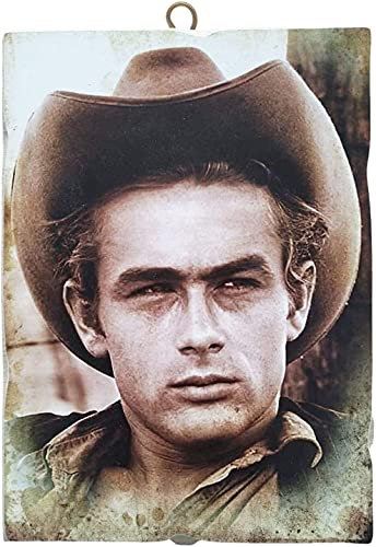 KUSTOM ART Bild im Vintage-Stil von James Dean, Druck auf Holz, verschiedene Größen.