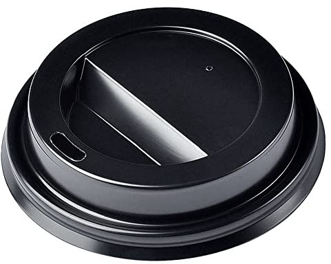 Dispo DS36646 Disposable Coffee Cup Sip Lid for 90mm Paper Cup, Black, Pack of 1000