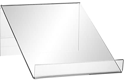 ogoPLUS Buch Aufsteller 3 mm Acrylglas / Buchstütze 210x150x90mm, Buchständer, Notenständer, Leseständer, Warenträger, Tablet Halterung, Büro