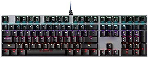 XYLXJ Wired Computer Mechanical Gaming Keyboard, 108-Key Keyboard Conflict-Free Mixed Light Backlit USB Interface