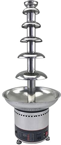 Caliente Chocolate Fondue Olla De Fuente, 6 Niveles 304 Acero Inoxidable Máquina De Fusión Eléctrica con Pantalla Digital, 13,2 Libras De Capacidad para Nacho Cheese, Salsa BBQ, Rancho