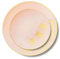 Decor Decorline - 32 Piatti Eleganti in Plastica Rigida Riutilizzabili per 16 persone - Collezione Orchid - Rosa antico/Oro - Piatti per la cena e il dessert - 2 misure (16x26cm, 16x19cm)