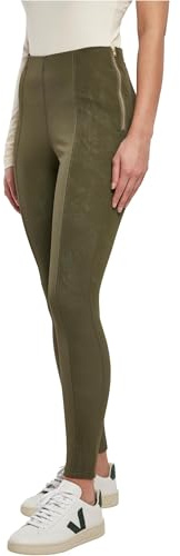 Urban Classics Damen Ladies Washed Faux Leather Pants