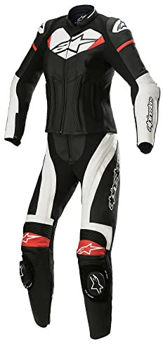 Alpinestars Stella GP Plus 2tlg. Motorradlederkombi Damen (schwarz/weiß/rot), 36 (42)