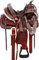 SHOWMEN CRAFT Premium Leder Western Barrel Racing Trail Reitsattel – Rutschfester Westernsattel mit natürlichem Griff, 17