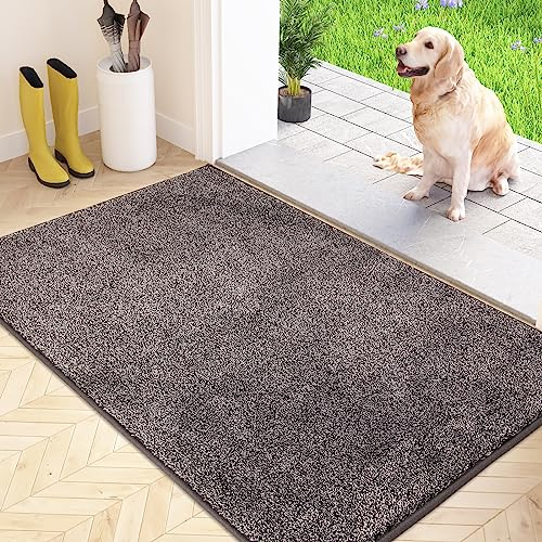 FCSDETAIL Schmutzfangmatte Innen 80 x 120 cm, rutschfeste Maschinenwaschbare Fußmatte, Sauberlaufmatte, Eingangstürmatte mit Wasserabsorbierenden, Fussmatte für Hund, Eingang, Haustür & Flur