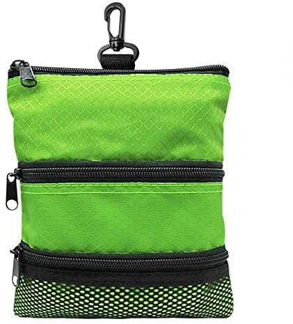 DONGKER Golfball Tasche, Golf Pouch Bag Ball Holder, Tragbares Golf Zubehör Tasche mit Mehreren Taschen und Reißverschluss zum Aufbewahren von Golfball und Zubehör