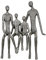 GILDE Deko Figur Skulptur Eisen Kantensitzer Familie - Eltern mit 2 Kindern - Geschenk Weihnachten Geburtstagsgeschenk - Dekoration Wohnzimmer -17 x 23 cm - Farbe: Braun