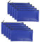 AKOLAFE 10 Stück A5 Geldtaschen Banktasche 27 x 15 cm Geldmappe mit Reißverschluss PU Blau Geldbeutel für Schule, Business, Haushalt, Reisen