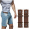 BELTROAD Gürtel ohne Schnalle für Männer und Frauen, Seitengürtel ohne Schnalle, elastisch, verstellbar, unsichtbar, keine Schnalle, 2 x Kaffee, Fit 2 loop distance 7-9