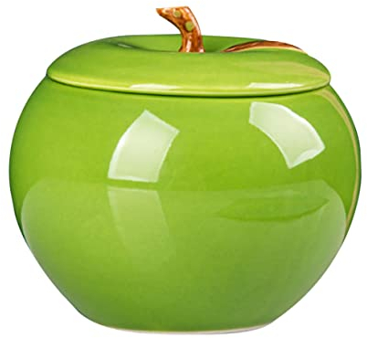 Artibetter 1pc Tea Coffee Decorations Glass Coffee Container Food Decor Fruit Shaped Jars Kitchen Storage Containers Small Storage Box Ceramic Ceramics Green Home Use Storage Holder Nut