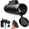 Prismaticos, Telescopio monocular, 40 x 60 Alta definición FMC BAK4, Monocular HD para observación de Aves, con Soporte para Smartphone y trípode IPX7 Materiales Impermeables para Camping
