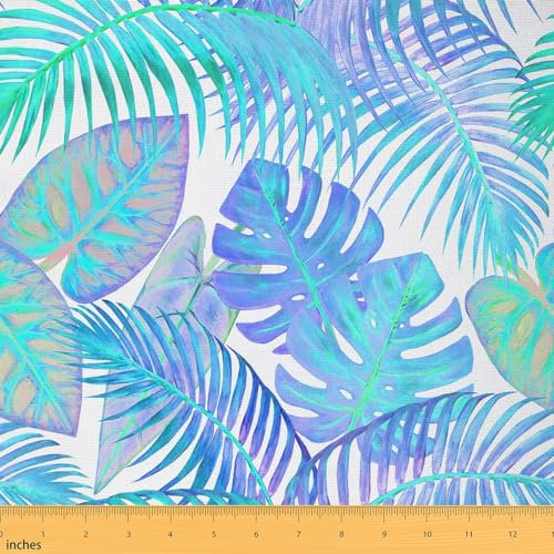 Palm Leaves Wasserdichter Stoff von The Yard Grüne wilde Pflanzen Stoff Tropische wilde botanische Outdoor Polsterung Stoff,276x150