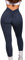 HAWILAND Push up Leggings Damen - Boom Booty Leggings High Waist Scrunch Butt Sportleggins lang für Fitness Yoga Workout #3 Mitternachtsblau L