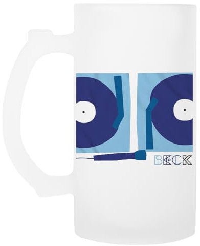 Beck Zwei Plattenspieler Glas Bierkrug Mit Henkel