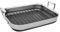 LIVWELL DiamondClad 14 Nonstick Roasting Pan with Rack - Wedding and Kitchen Gift for Meal Prep - Hybrid, PFOA-Free, Stainless Steel, Dishwasher Safe - Silver/Black